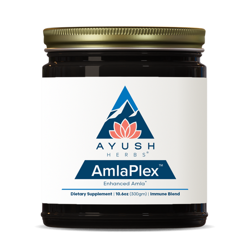 Ayush Herbs AmlaPlex, 10.6 oz, front of jar