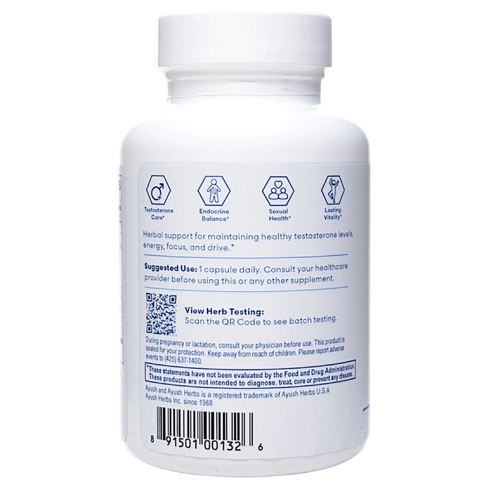 Ayush Herbs AyuTest 90 capsules suggested use label
