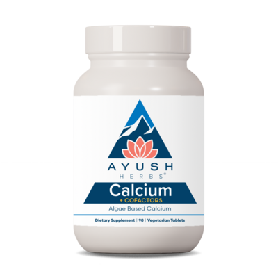 Ayush Herbs Calcium + Cofactors, 90 tablets, front of bottle