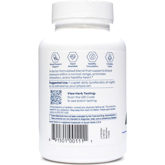 Ayush Herbs Carditone 60 veg capsules back label