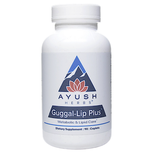 Ayush Herbs Guggal-Lip Plus, 90 caplets, front of bottle