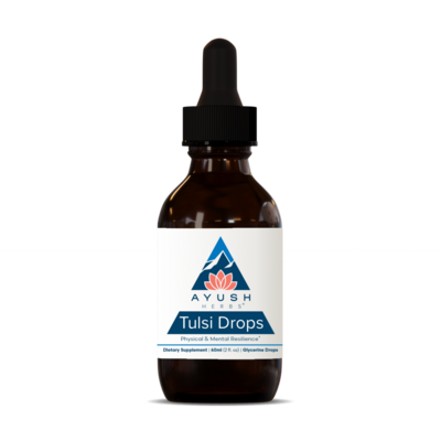 Ayush Herbs Tulsi Drops, 60 mL, front of bottle