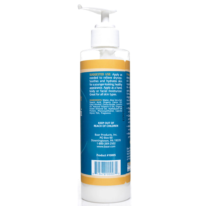 Baar Palma Christi Skin Lotion 8 fl oz back label