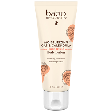 Babo Botanicals Moisturizing Lotion, 8 fl oz, front of tube