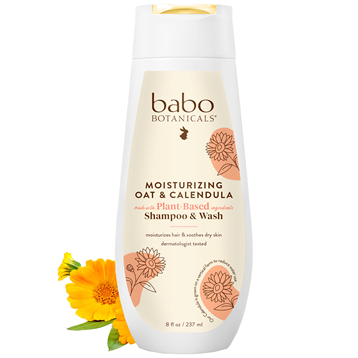 Babo Botanicals Moisturizing Shampoo and Wash, 8 fl oz, front of bottle
