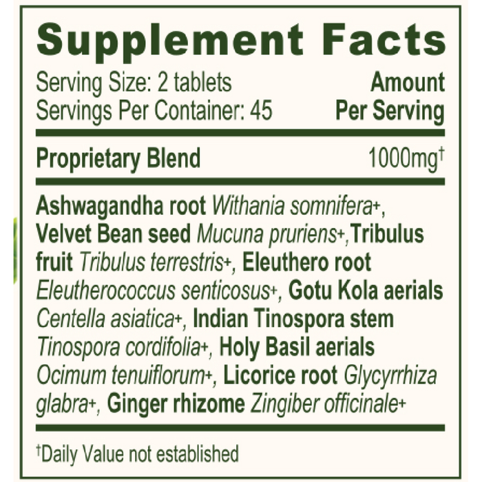Banyan Botanicals Adrenal Nourish Supplement Facts
