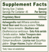 Banyan Botanicals Adrenal Nourish Supplement Facts