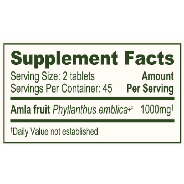 Banyan Botanicals Amla Supplement Facts