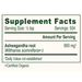 Banyan Botanicals Certified Organic Ashwagandha Powder Supplement Facts
