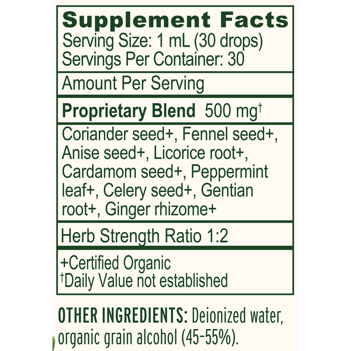Banyan Botanicals Easy Digest Supplement Facts