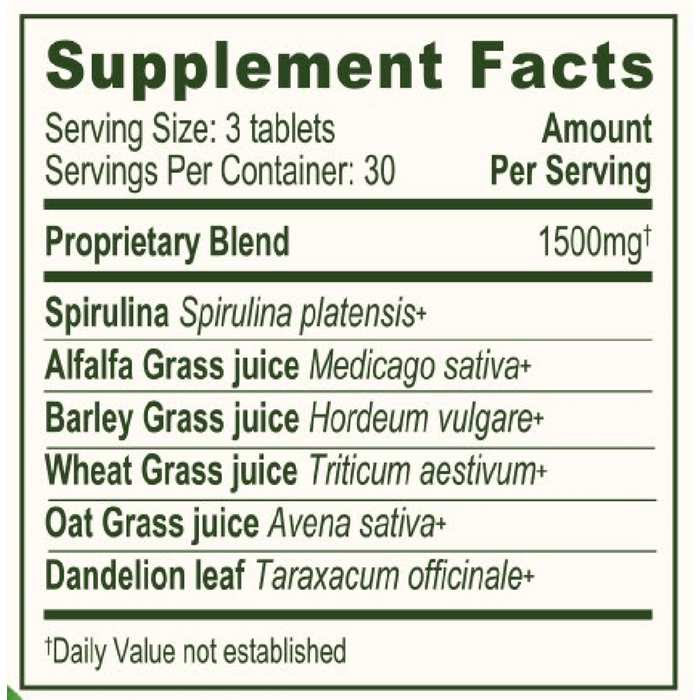 Banyan Botanicals Everyday Greens Supplement Facts
