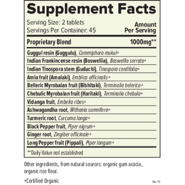 Banyan Botanicals Joint Support Supplement Facts