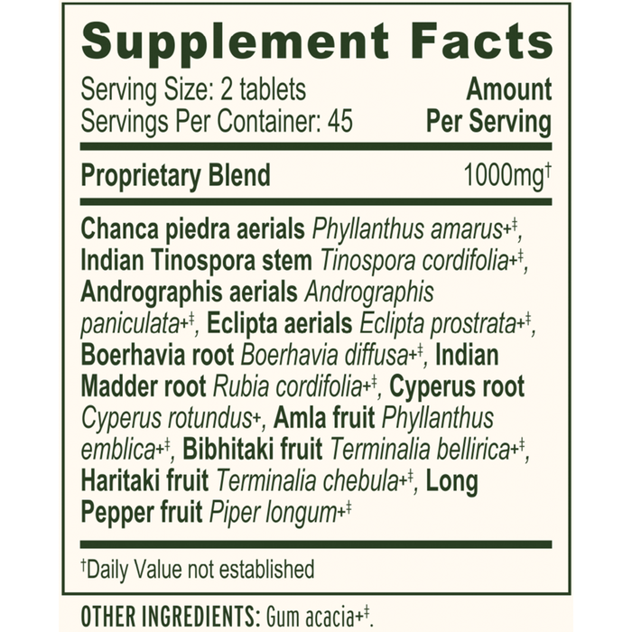 Banyan Botanicals Liver Formula Supplement Facts