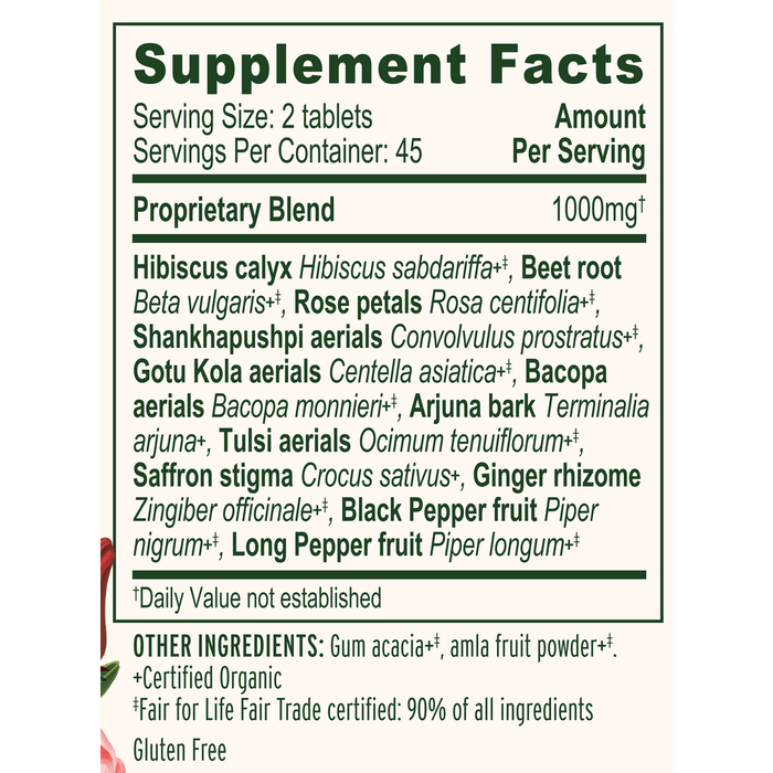 Banyan Botanicals Mood Support Supplement Facts
