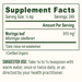 Banyan Botanicals Moringa Powder 227 g supplement facts label
