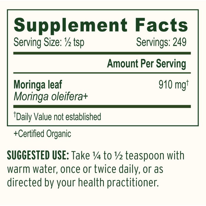 Moringa Powder 227 g by Banyan Botanicals