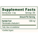 Banyan Botanicals Organic Haritaki Fruit Supplement Facts