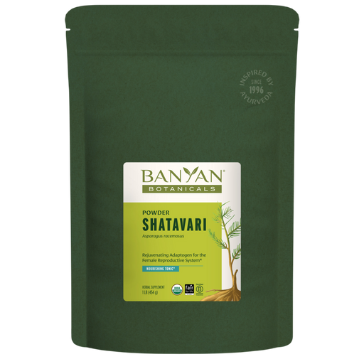 Banyan Botanicals Organic Shatavari Root Powder, 454 g, front of bag