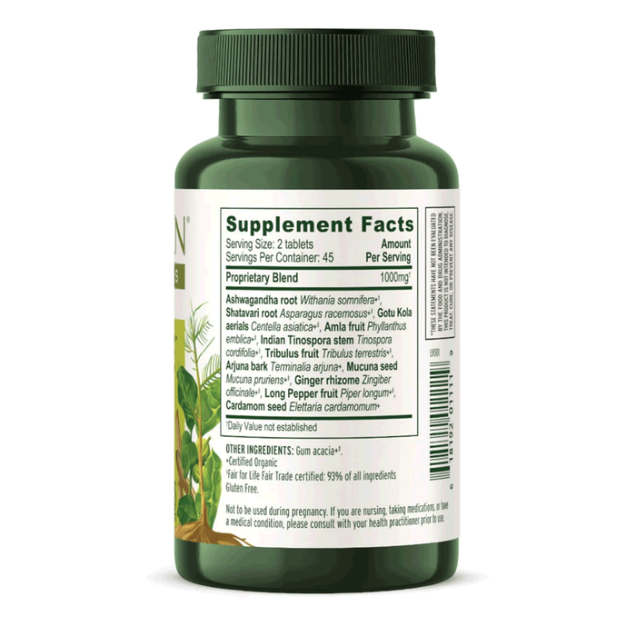 Banyan Botanicals Stress Ease Supplement Facts