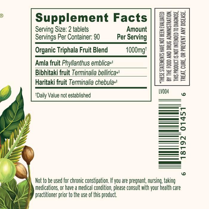 Organic Triphala Tablets by Banyan Botanicals