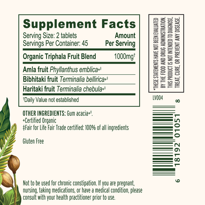 Organic Triphala Tablets by Banyan Botanicals