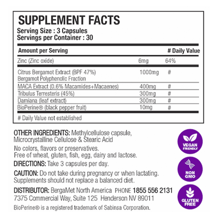 BergeMet HerHeart Supplement Facts