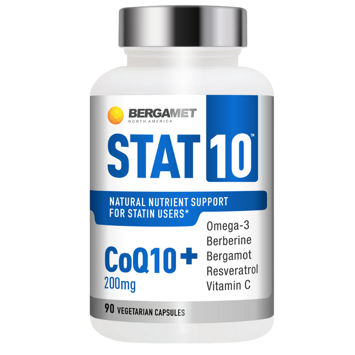 Bergamet Stat10 CoQ10+, 90 capsules, front of bottle