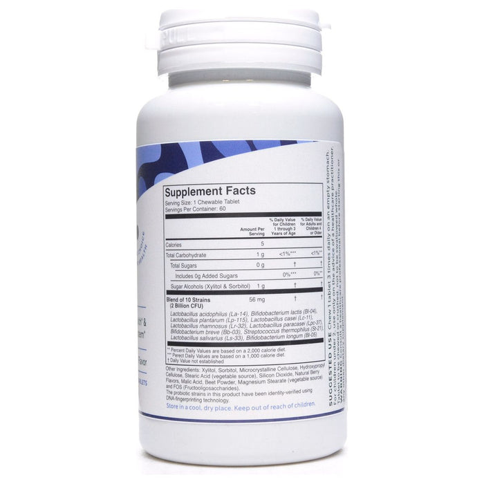 BioActive Nutrients Berry Biotic 60 chewable tablets supplement facts label