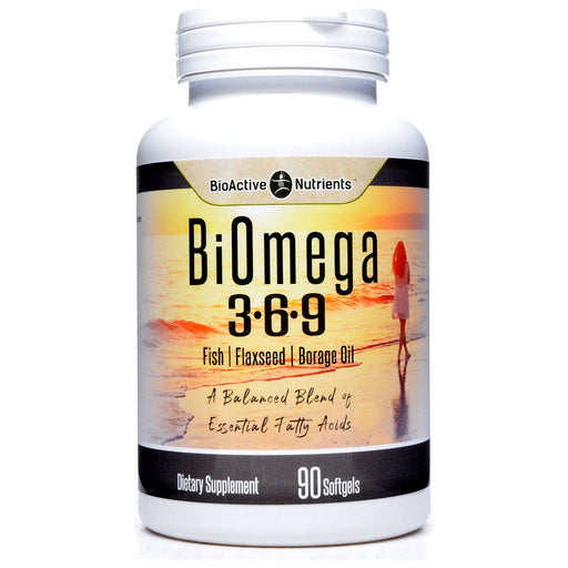 BioActive Nutrients BiOmega 3-6-9, 90 softgels, front of bottle