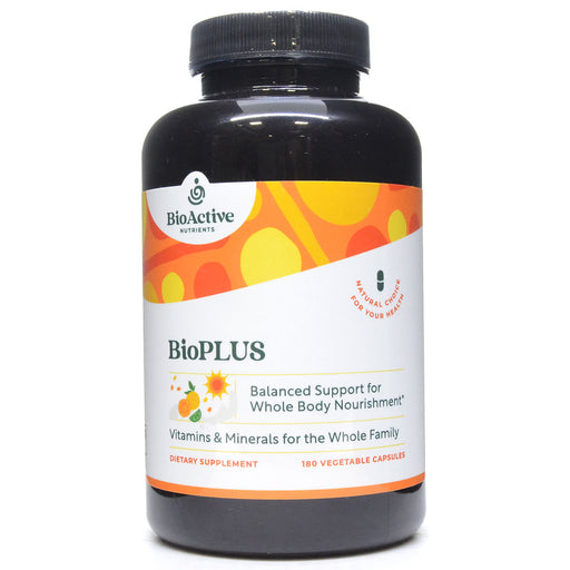BioActive Nutrients BioPLUS Multivitamin/Multimineral, 180 capsules, front of bottle