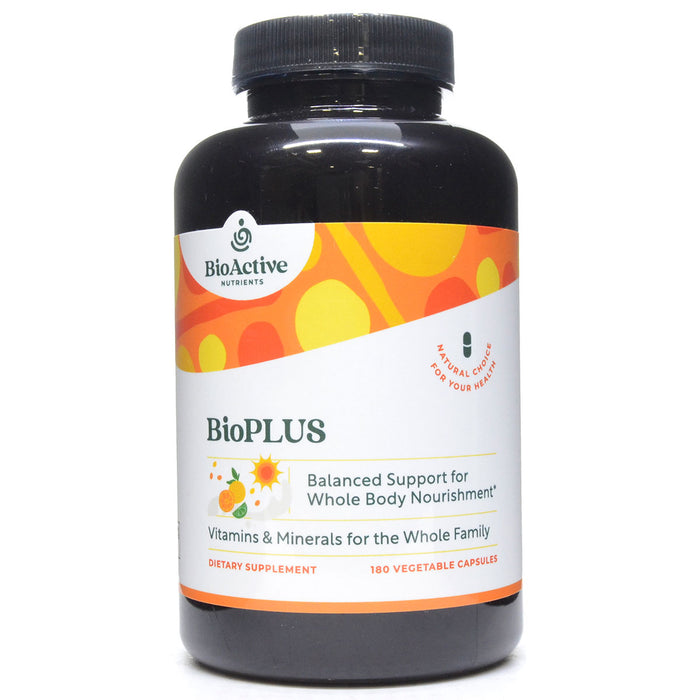 BioActive Nutrients BioPLUS Multivitamin/Multimineral, 180 capsules, front of bottle