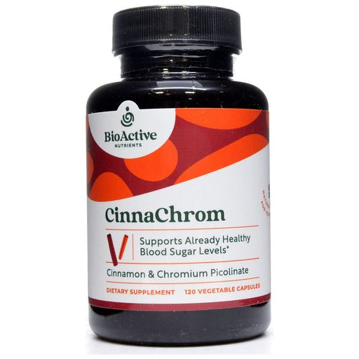 BioActive Nutrients CinnaChrom, 120 veg capsules, front of bottle