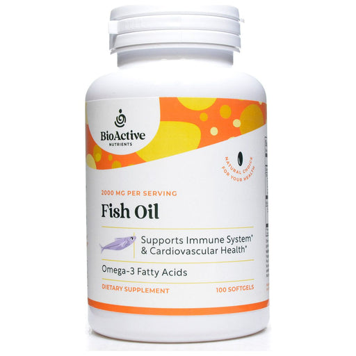 BioActive Nutrients Fish Oil 2000 mg, 100 softgels, front of bottle