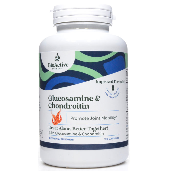BioActive Nutrients Glucosamine & Chondroitin, 120 capsules, front of bottle