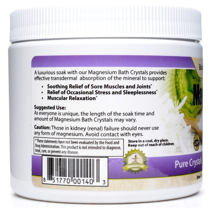 BioActive Nutrients Magnesium Bath Crystals 0.75 lb label text