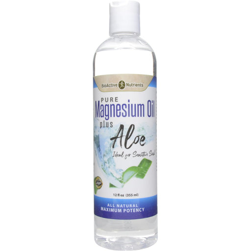 BioActive Nutrients Magnesium Oil with Aloe, 12 fl oz, front of bottle