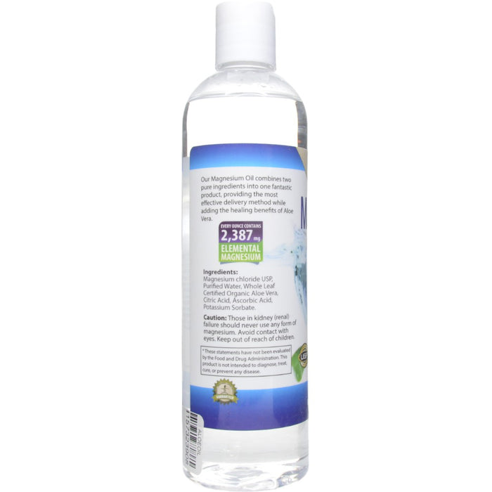 BioActive Nutrients Magnesium Oil with Aloe 12 fl oz ingredients label
