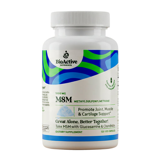 BioActive Nutrients MSM 900 mg, 120 capsules, front of bottle