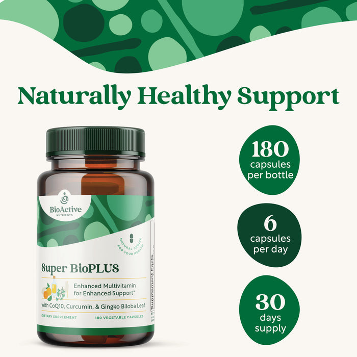 BioActive Nutrients Super BioPLUS naturally healthy support graphic