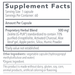 Biocidin Botanicals G.I. Detox+ 60 capsules supplement facts label