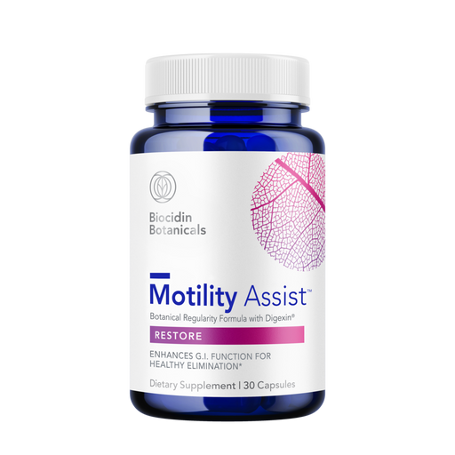 Biocidin Botanicals Motility Assist, 30 capsules, front of bottle
