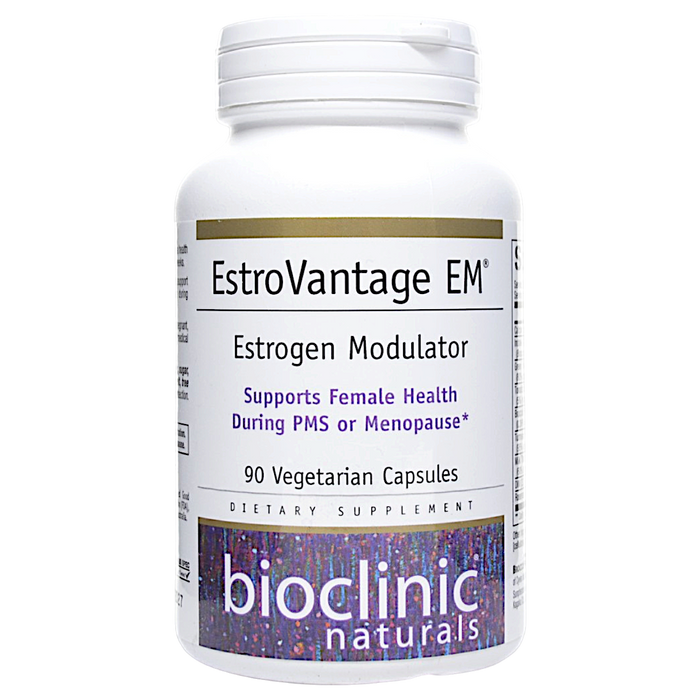 Bioclinic Naturals EstroVantage EM, 90 capsules, front of bottle