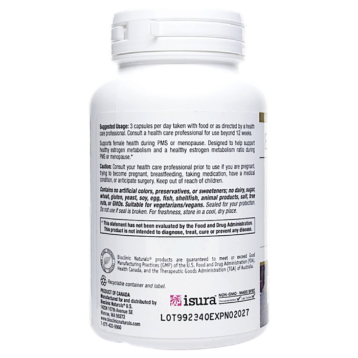 Bioclinic Naturals EstroVantage EM 90 capsules suggested use label