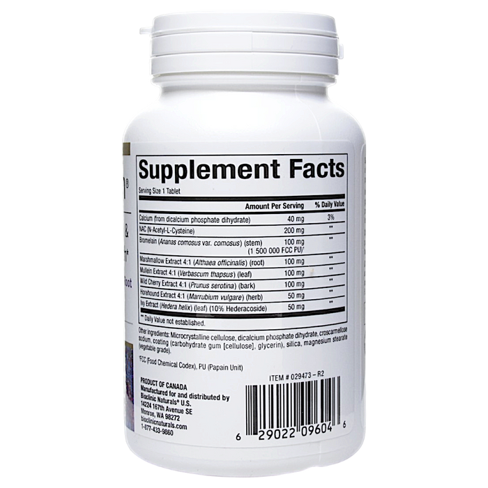 Bioclinic Naturals Inspir-Action 60 tablets supplement facts label