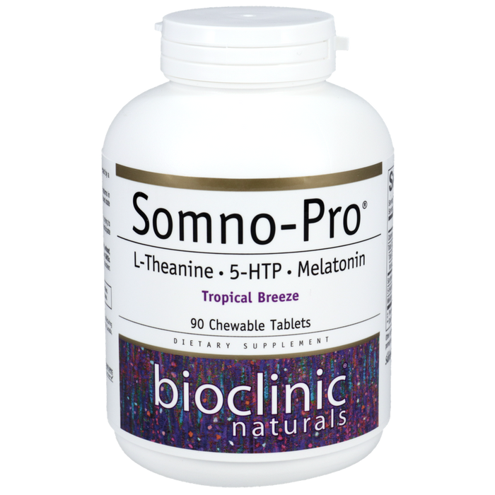 Bioclinic Naturals Somno-Pro, 90 chewable tablets, front of bottle