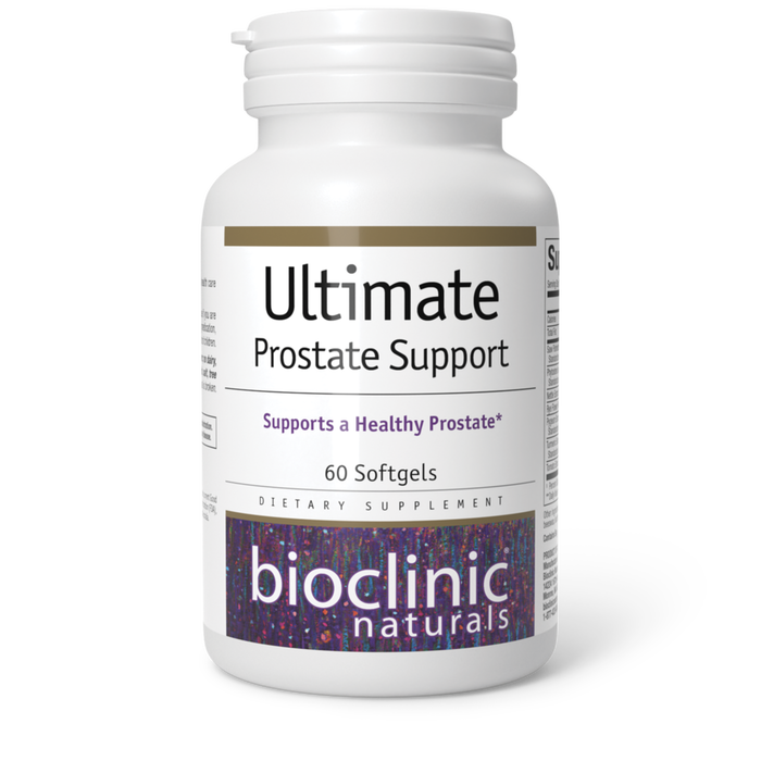 Bioclinic Naturals Ultimate Prostate Support, 60 softgels, front of bottle