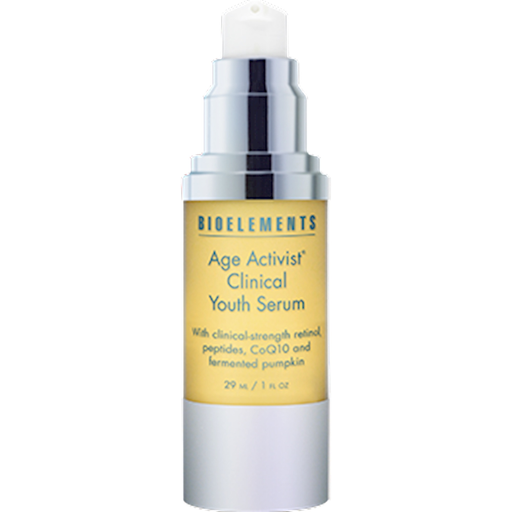 Bioelements Age Activist Clinical Youth Serum, 1 fl oz, front of pump bottle