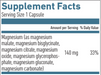 Biogena 7 Salt Magnesium Supplement Facts