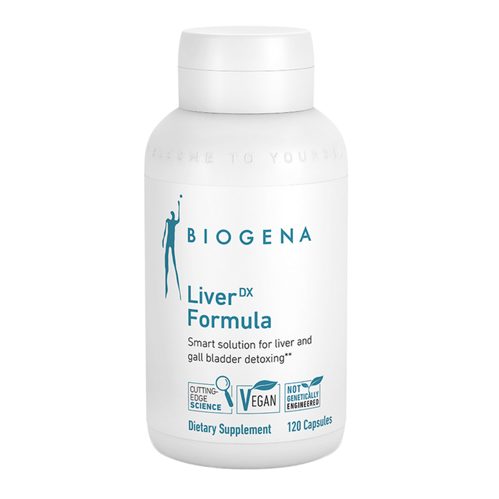 Biogena LiverDX Formula, 120 capsules, front of bottle