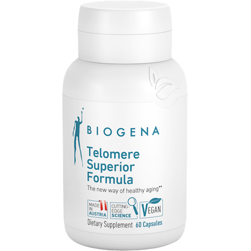 Biogena Telomere Superior Formula, 60 capsules, front of bottle